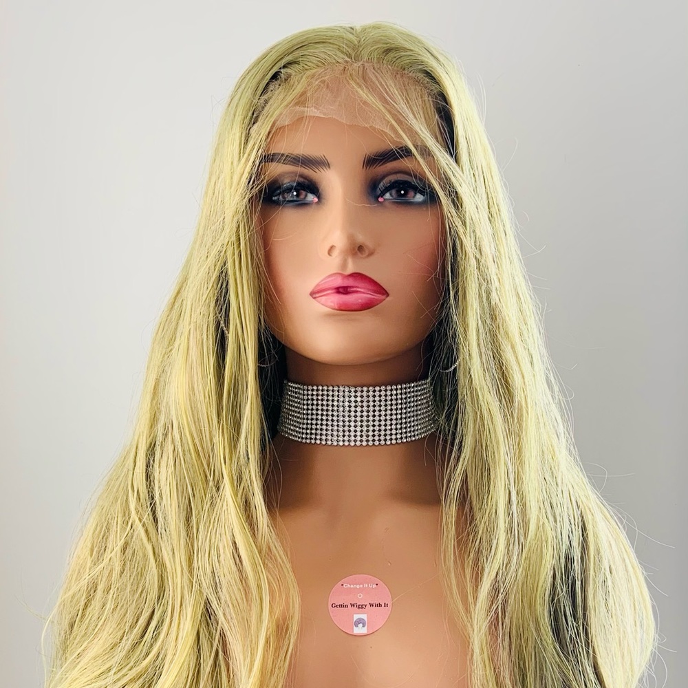 Long Gorgeous Green 13x3 Lace Front Premium Fiber Wig